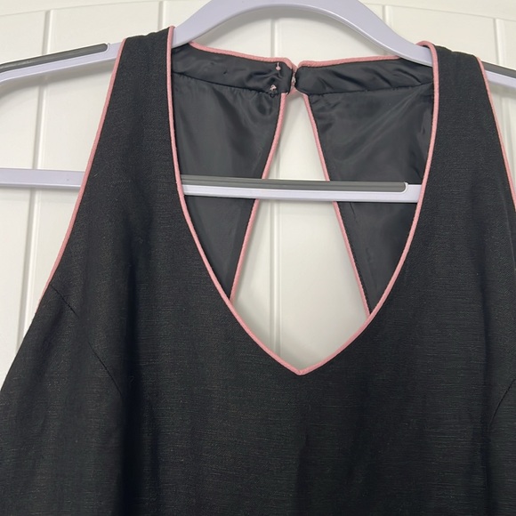 NWT Jessica Howard linen blend halter top embroidered Dark feminine size 12 - Picture 5 of 13